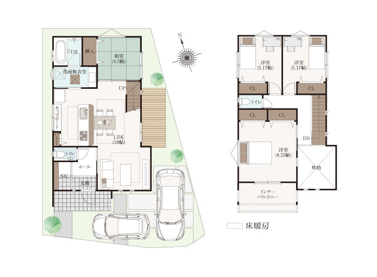 ブランシェ・ヴィラ枚方市渚元町（レイアウト）