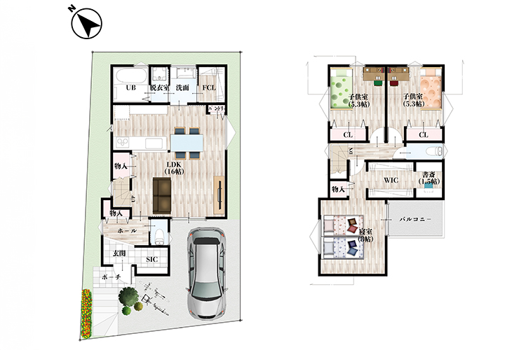 枚方市楠葉美咲１丁目（平面図）