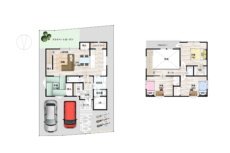 枚方市西禁野2丁目（平面図）