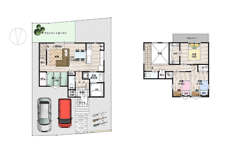 枚方市西禁野2丁目（Aプラン平面図）