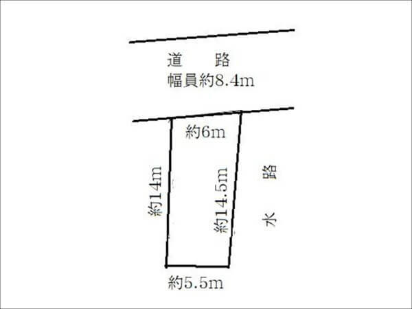 枚方市宮之阪に新築一戸建て 建築用地の敷地図