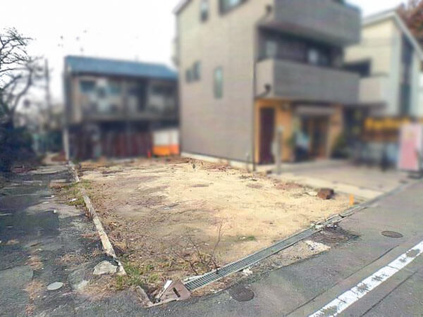 枚方市宮之阪に新築一戸建て 建築用地の現地写真