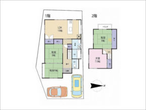 城陽市久世北垣内の中古一戸建て(間取り図面)