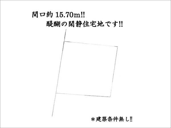 伏見区醍醐古道町に新築一戸建て（敷地略図）