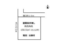 向日市上植野町落堀の売地（敷地図）