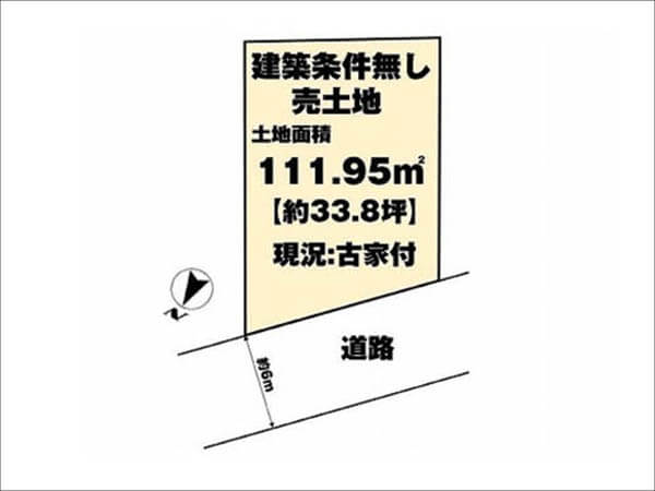 大山崎町字円明寺小字鳥居前に新築一戸建て（敷地図）