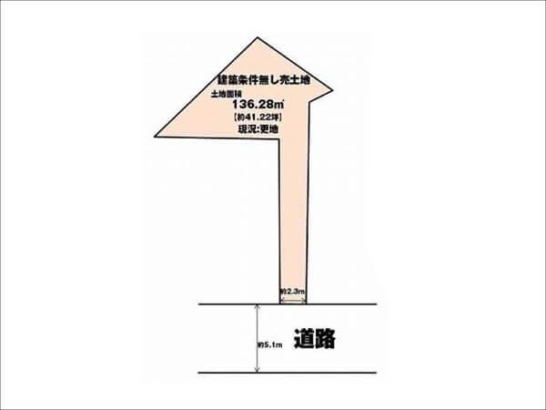 長岡京市友岡に新築一戸建て(旗竿地)