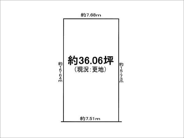 茨木市水尾に新築一戸建て（敷地図）