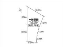 摂津市鳥飼新町の土地（敷地図）