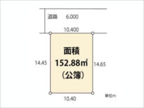 八幡市八幡三本橋の土地（敷地図）