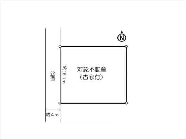 寝屋川市成田東町の売土地(敷地図)