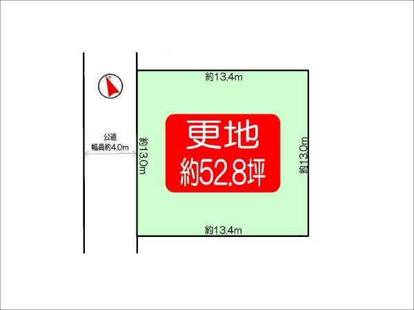高槻市東上牧に新築一戸建て(敷地図)