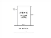 高槻市大冠町の売土地（敷地図）