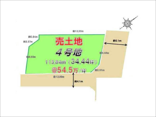 交野市森南に新築一戸建て(4区画分譲の4号地)