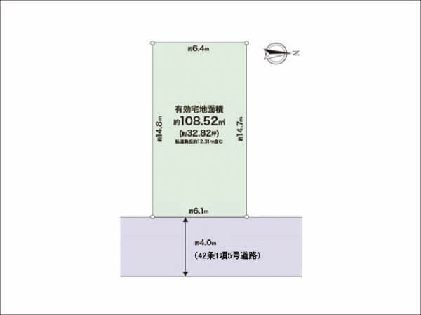 高槻市津之江町に新築一戸建て(敷地図)