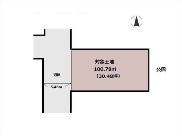 茨木市玉瀬町に新築一戸建て（敷地図）