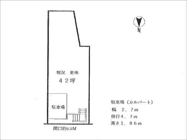 長岡京市奥海印寺谷田の売土地（敷地図）