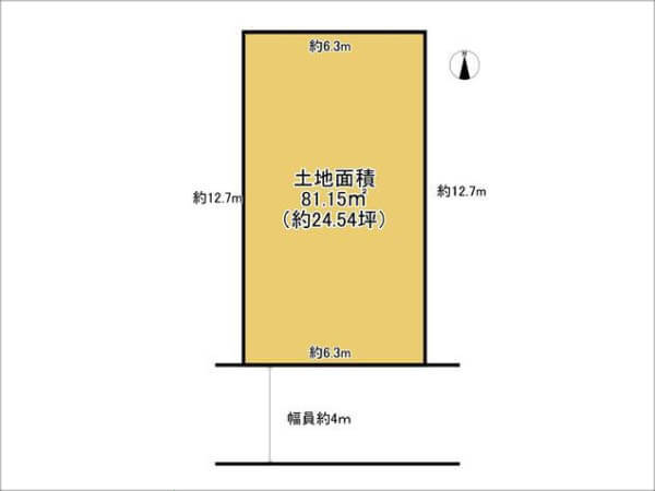 高槻市寿町の売土地(敷地図)