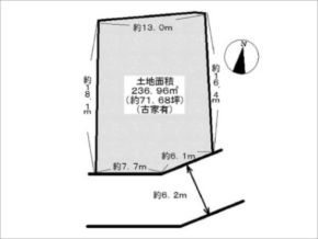 高槻市日吉台の売土地(敷地図)