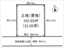 京田辺市河原平田の売土地（新田辺駅まで徒歩8分）