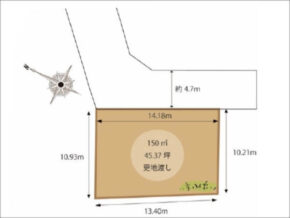 高槻市真上町の売土地(敷地図)