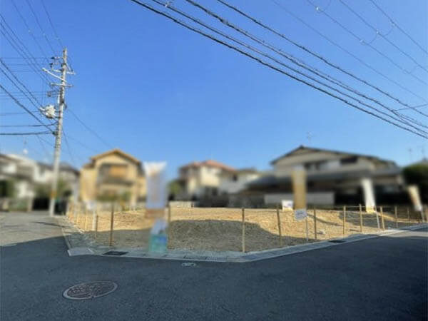 宇治市羽拍子町の売土地(全4区画の全景)