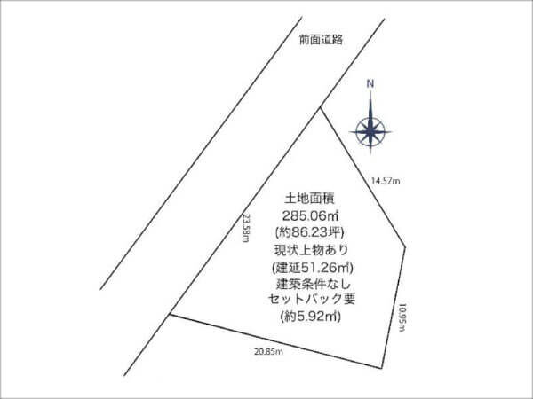 精華町大字菱田小字上久保田の売土地（狛田駅まで徒歩12分）