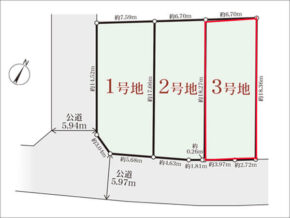 枚方市香里ケ丘の売土地(3号地)