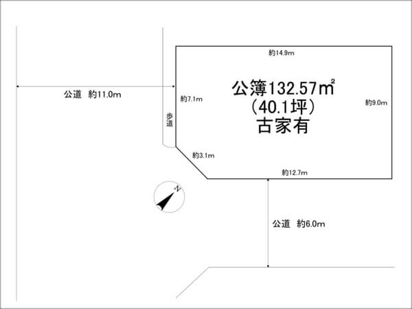 高槻市安岡寺町の売土地（高槻駅までバス乗車20分）