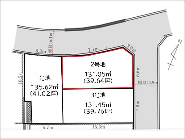 枚方市香里ケ丘に新築一戸建て（２号地）