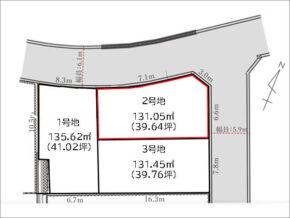 枚方市香里ケ丘の売土地(2号地)