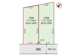 高槻市真上町の不動産物件（１号地）