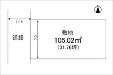 城陽市平川鍛冶塚の売土地（久津川駅まで徒歩11分）
