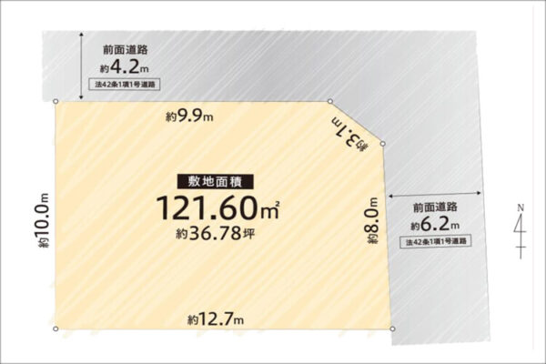 高槻市西冠の売土地（高槻市駅まで徒歩24分）