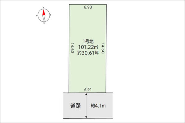 枚方市渚栄町の売土地（御殿山駅まで徒歩13分）