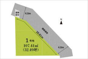 枚方市茄子作の売土地（郡津駅まで徒歩25分）