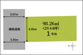 城陽市久世下大谷の売土地（久津川駅まで徒歩14分）