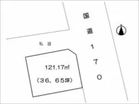 高槻市若松町の売土地（高槻市駅までバス乗車10分）