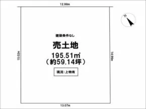 茨木市北春日丘の売土地(茨木駅までバス乗車7分)