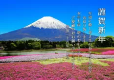 富士山とお花畑