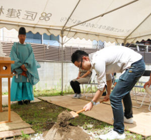地鎮祭にて