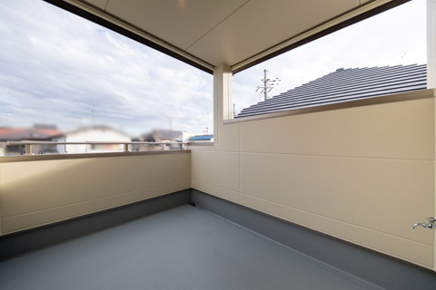 バルコニーは広めに作っていただきましたがいかがですか?