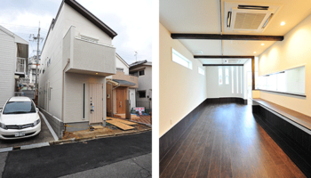 大阪の注文住宅（新築一戸建て）Ｔ様邸の外観デザイン