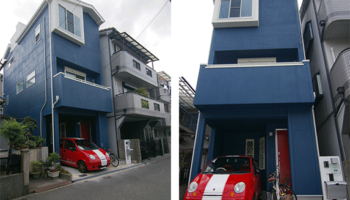 大阪の３階建て注文住宅（新築一戸建て）Ｎ様邸の外観