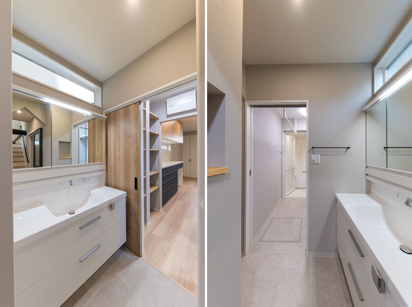 洗う・干す・しまうを、最短距離で叶えるランドリースペース