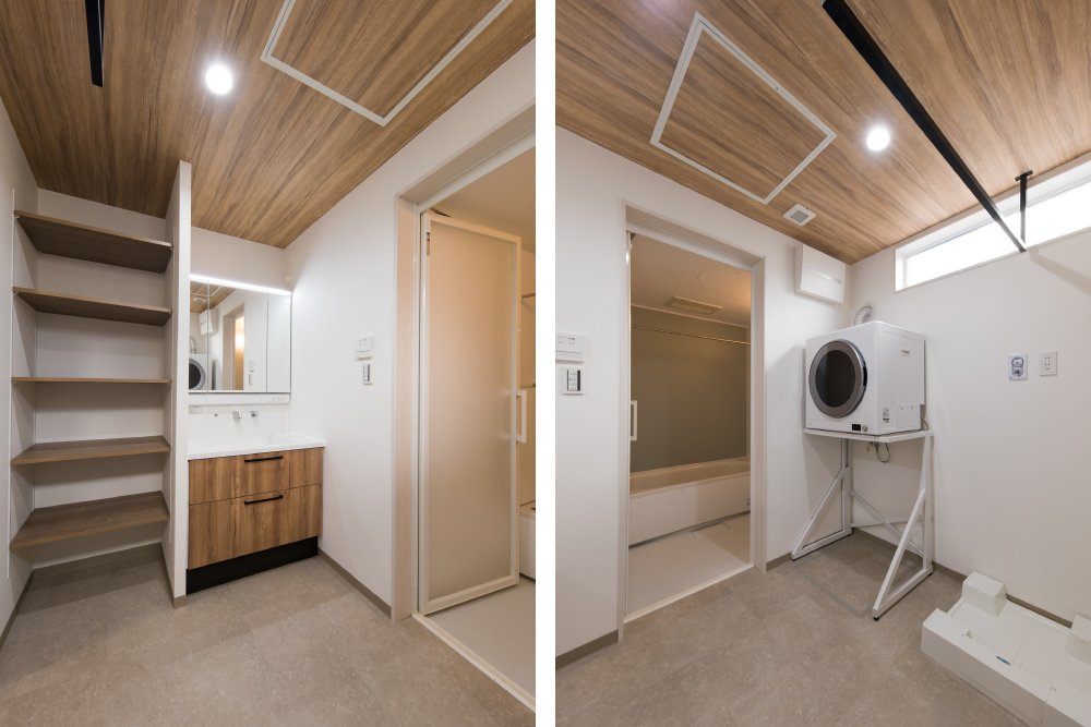 家事がスムーズにつながる、機能的なランドリールームのある住まい